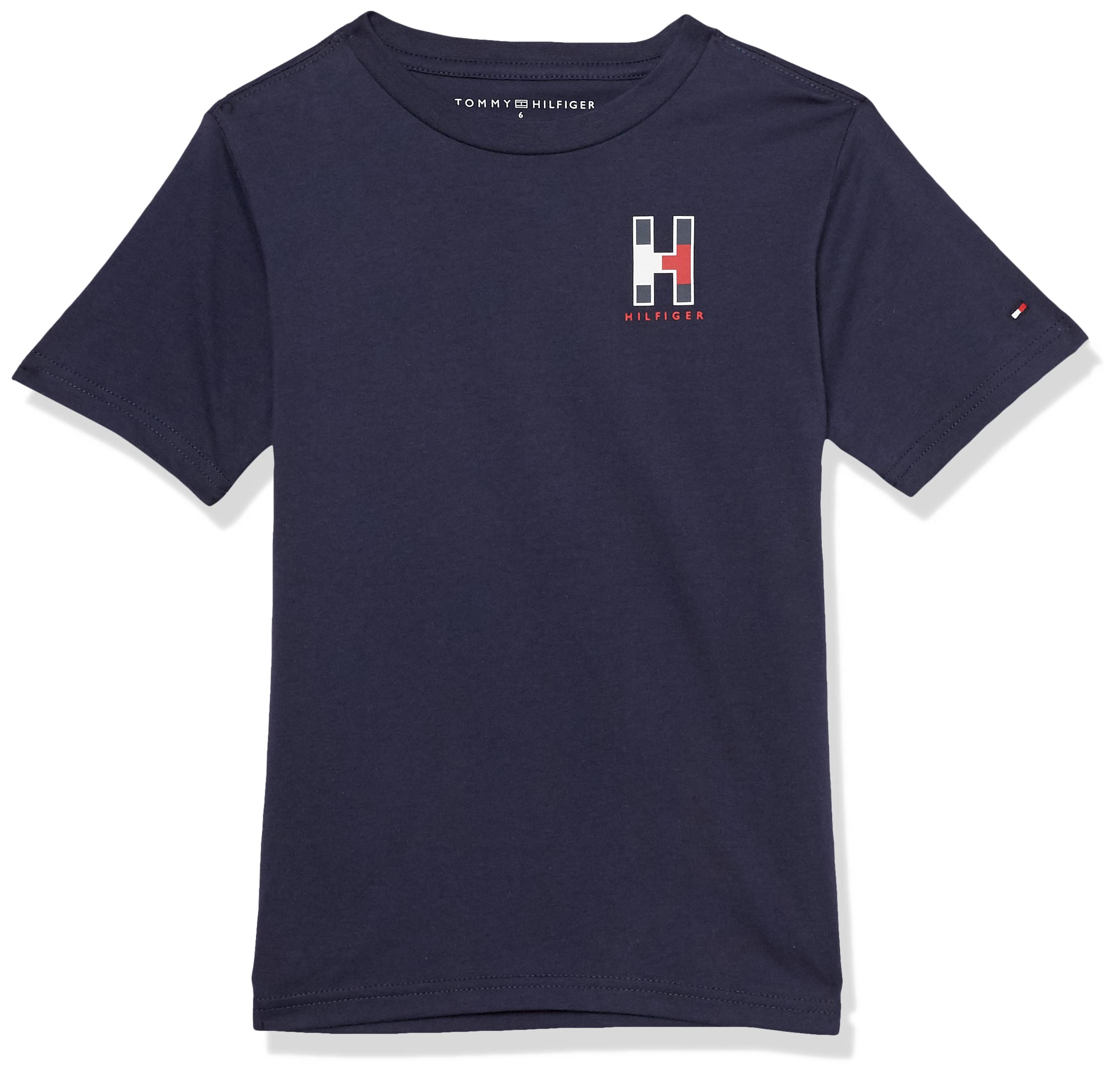 Tommy Hilfiger Boys' Short Sleeve Solid Matt Crew Neck T-Shirt, Soft, Comfortable, Relaxed Fit
